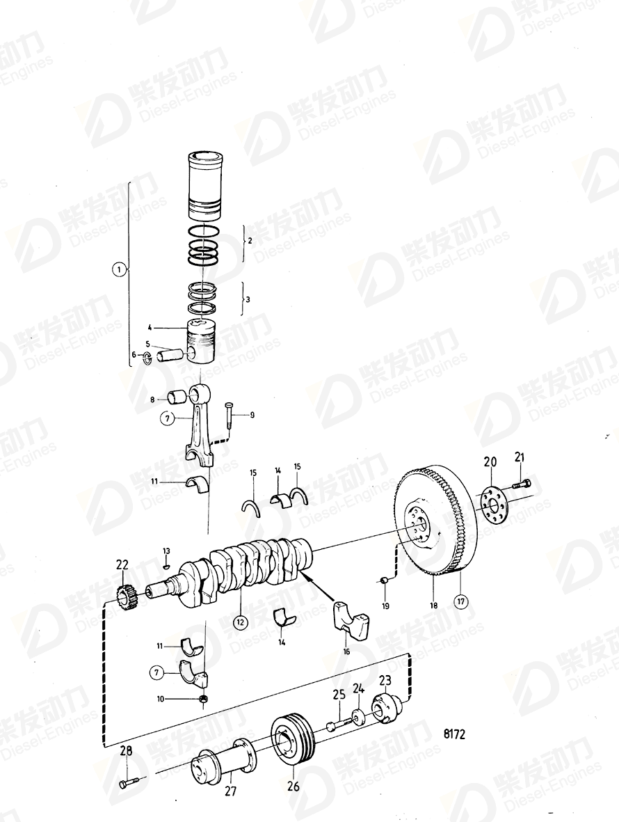 VOLVO Vibration damper 838725 Drawing